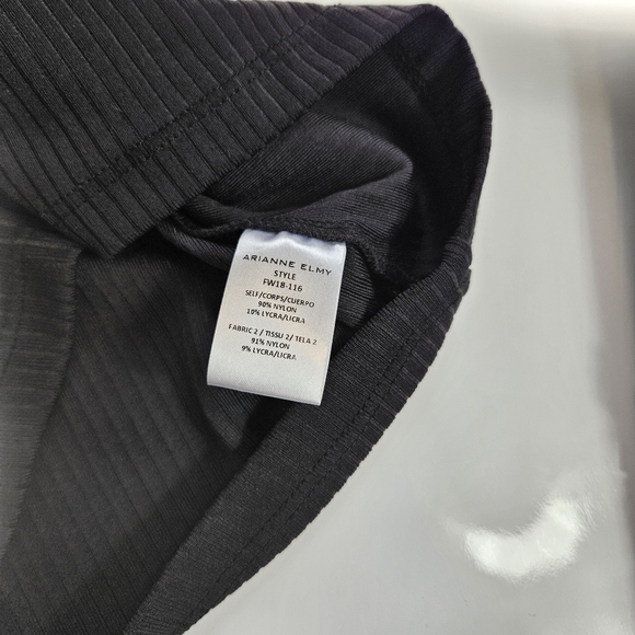 ARIANNE ELMY Ribbed Tank Top Cutout Insert Mesh Panel Women’s XS - Picture 6 of 8